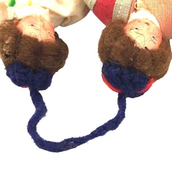 Vintage Cossack Traditional Folk Dancers Wedding Cloth Man Woman Attached Dolls - Picture 11 of 15